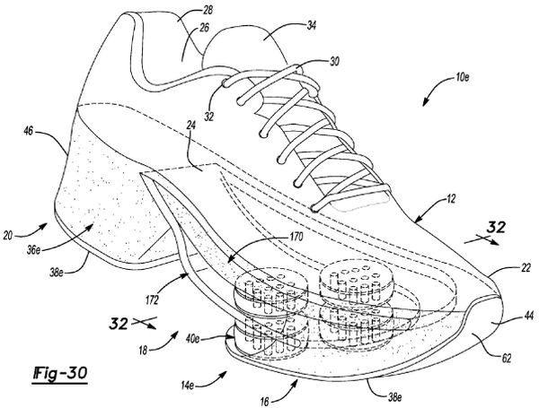 The air chambers in the Nike patent