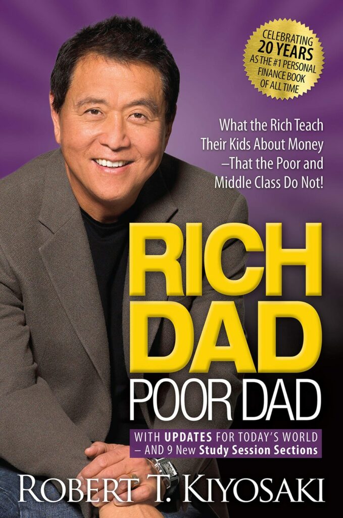 Cover of Rich Dad Poor Dad, one of the best business books for beginners.